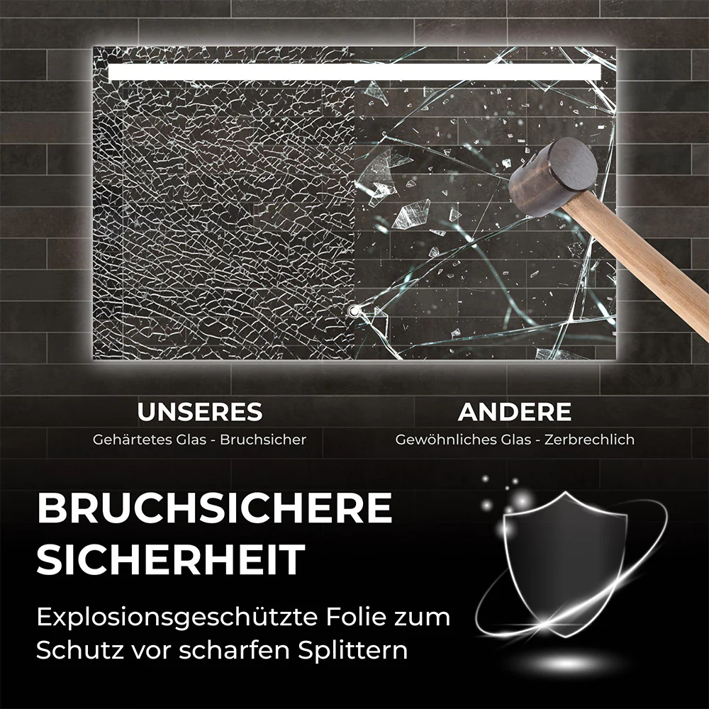 Bringer Badspiegel mit Beleuchtung - BRS104 - Image 7