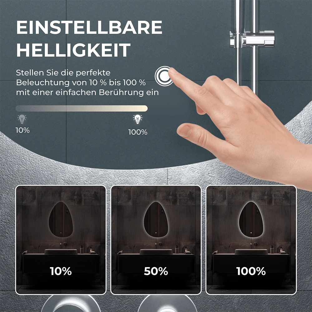 Bringer® Badspiegel mit Beleuchtung BRS301 - Image 5