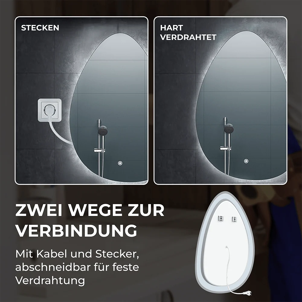 Bringer® Badspiegel mit Beleuchtung BRS301 - Image 7