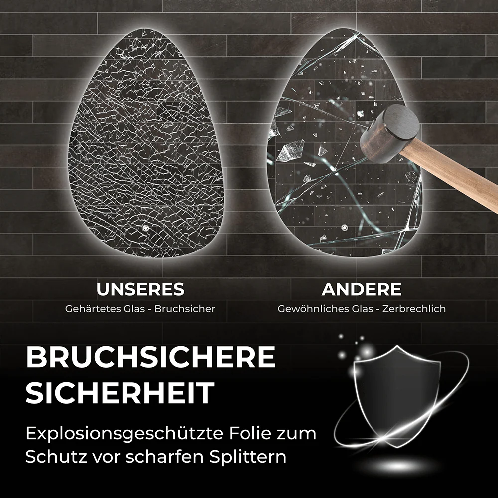 Bringer® Badspiegel mit Beleuchtung BRS301 - Image 8