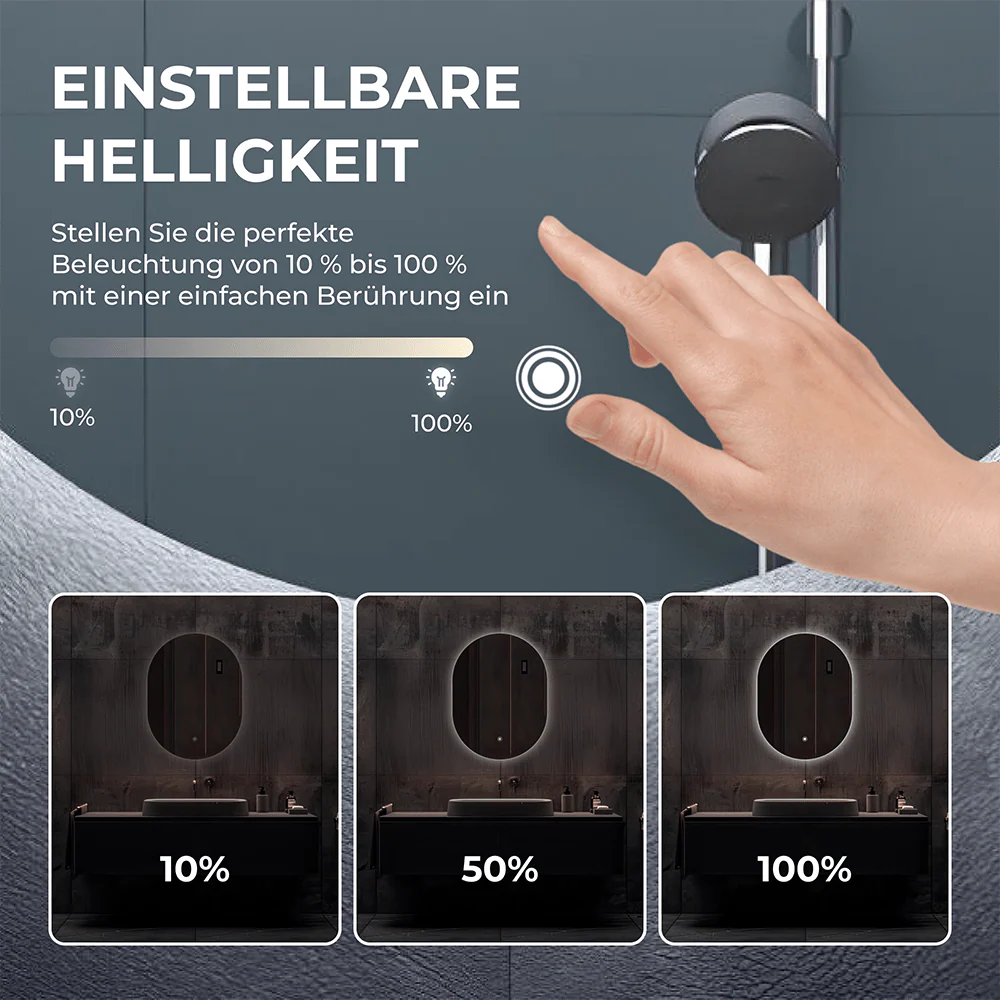 Bringer® Badspiegel mit Beleuchtung BRS302 - Image 5