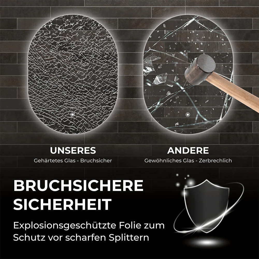 Bringer® Badspiegel mit Beleuchtung BRS302 - Image 7