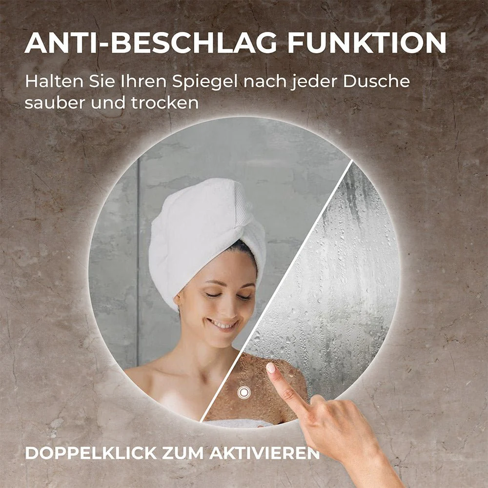 Bringer® Badspiegel mit Beleuchtung Rund - BRRS201 - Image 3