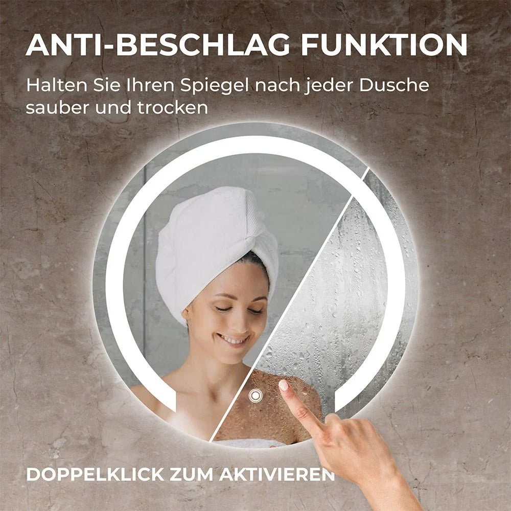 Bringer® Badspiegel mit Beleuchtung Rund - BRRS202 - Image 3