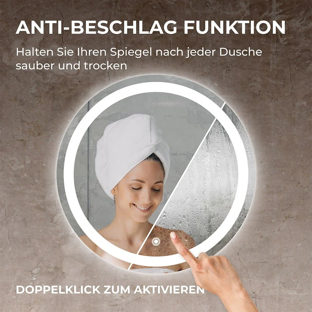 Bringer® Badspiegel mit Beleuchtung Rund - BRRS203 - Image 3