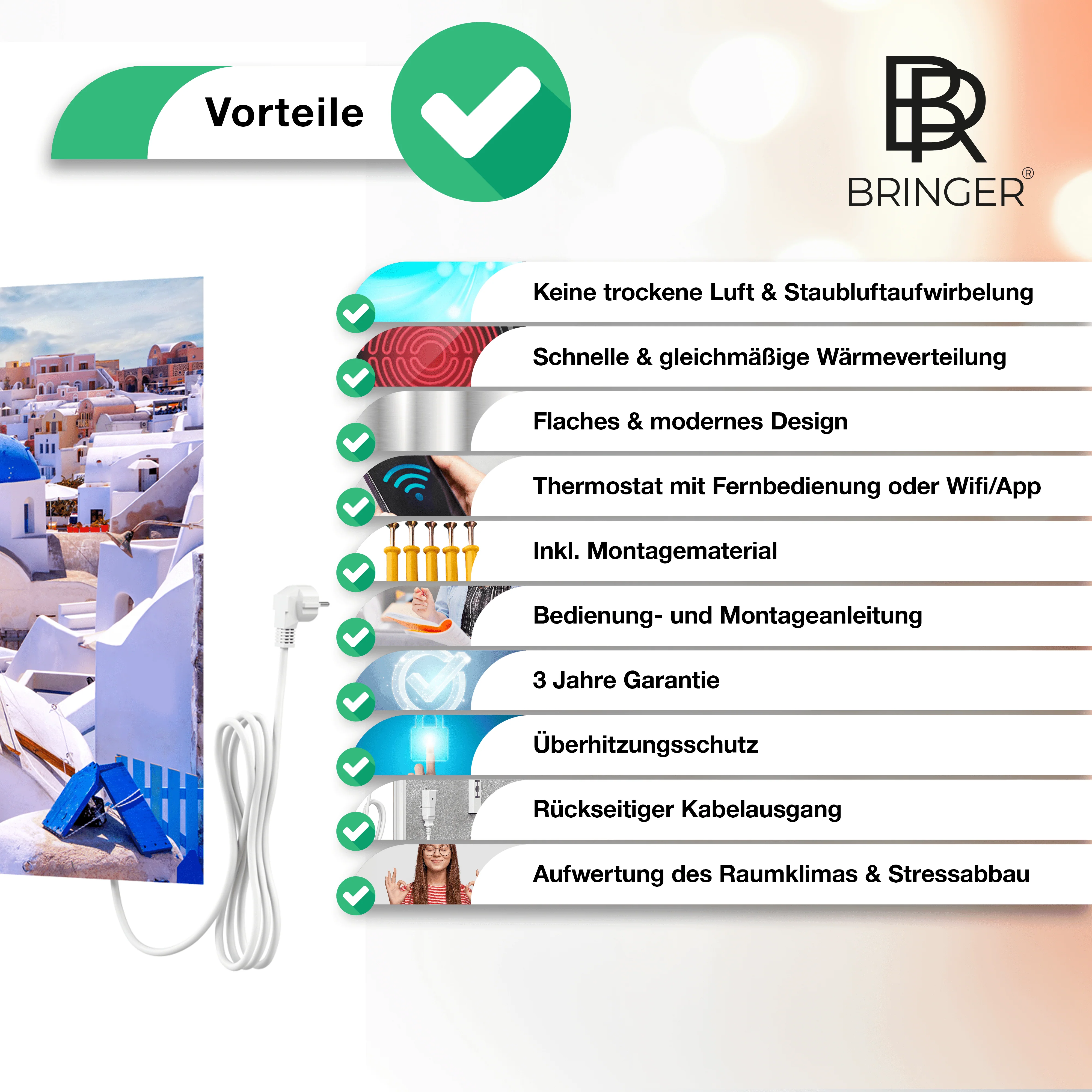 Bild Infrarotheizung, rahmenlos - Malediven, mit Palmen - Image 4