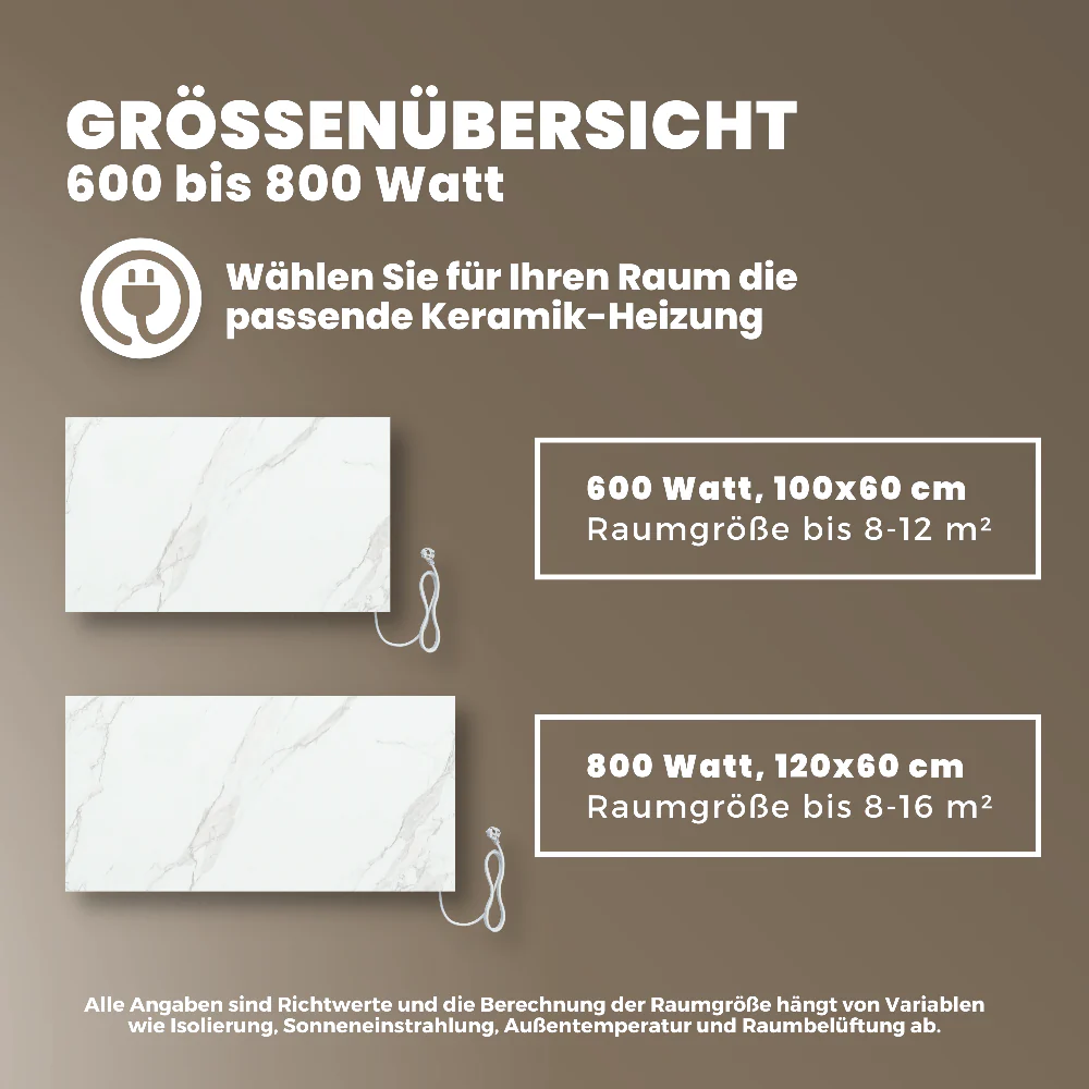Bringer® Keramik Infrarotheizung in Marmor Optik - Image 6