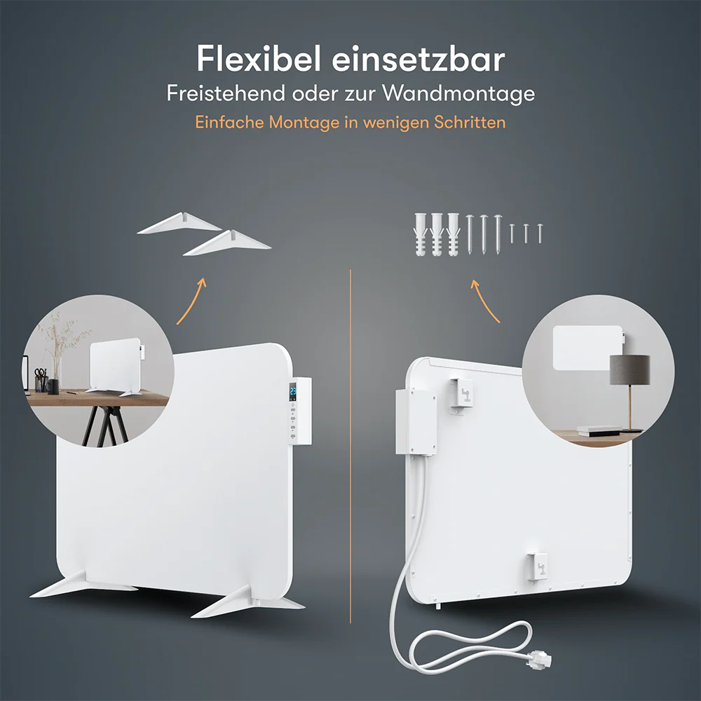 Metall Infrarotheizung 450W mit Smart Thermostat B-Ware - Image 9